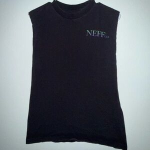 Neff Black Crewneck T-Shirt with Subtle Logo